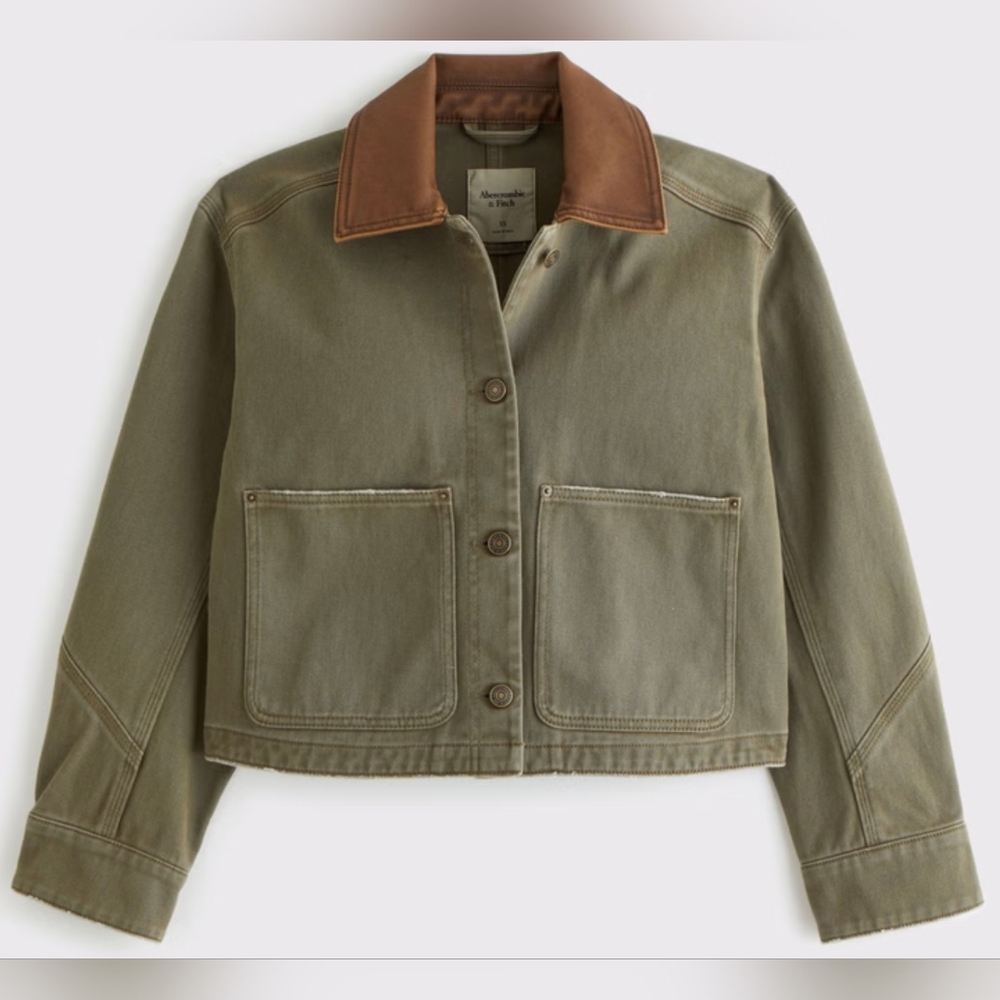 NWT - A&F Twill Barn Jacket